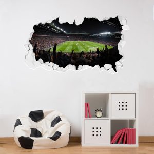 Manchester United Football Club Official Broken Wall Old Trafford Stadium Streford End Goal Wall Sticker Decal Wall Art (60cm x 30cm)