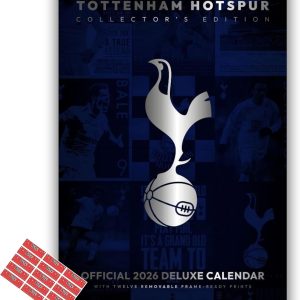 Tottenham Calendar 2026 - Special Deluxe Edition 12 frame ready prints with FREE Organising Stickers Included