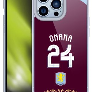 Head Case Designs Officially Licensed Aston Villa Football Club Amadou Onana 2025/26 Players Home Kit Gel Case [Military Grade] Compatible with Apple iPhone 13 Pro and Compatible with MagSafe