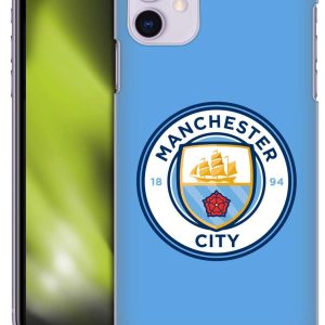Head Case Designs Officially Licensed Manchester City Man City FC Blue Full Colour Badge Hard Back Case Compatible With Apple iPhone 11
