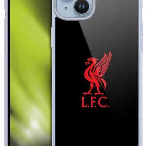 Head Case Designs Officially Licensed Liverpool Football Club Red Logo On Black Liver Bird Soft Gel Case Compatible With Apple iPhone 14 Plus