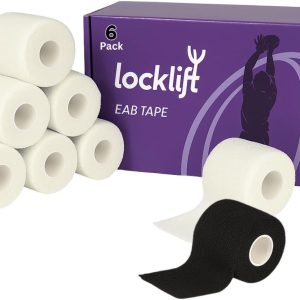 EAB Tear Tape 7.5cm x 6.9m - EXTRA LONG ROLLS - Rugby Thigh Sport Strapping EAB – Easy Tear Elastic Adhesive Bandage for Rugby, Football, Weightlifting, Ankle, Knee & Wrist Injuries - 6 Rolls