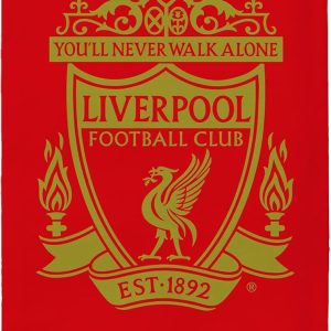 Liverpool Football Club LFC Beach Bathroom Towel Red & Gold 70x140cm 100% Cotton