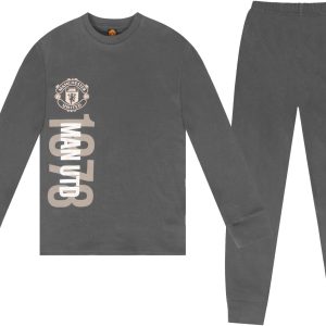 Manchester United Boys Pyjamas Long Sleeve Kids Official Football Gift