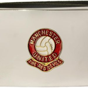 Manchester United Football Club Leather snap fit Belt Black