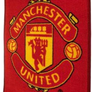 Manchester United Printed Crest Rug - Multi-Colour