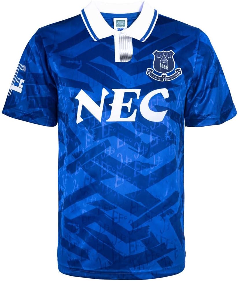 Score Draw Everton 1992 Retro Football Shirt Blue XX-Large Polyester