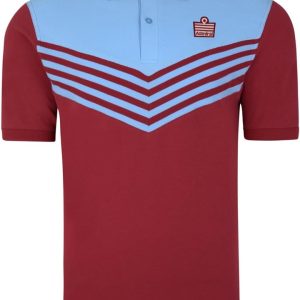 West Ham United Admiral 1976 Club Polo Shirt Claret/Sky Small