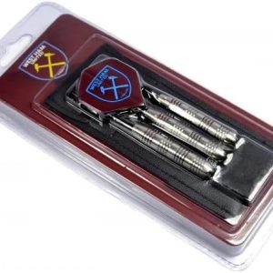 West Ham United FC Darts Set with Flights and Dart Case Official Merchandise