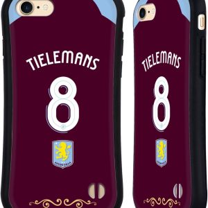 Head Case Designs Officially Licensed Aston Villa Football Club Youri Tielemans 2025/26 Players Home Kit Hybrid Case Compatible With Apple iPhone 7/8 / SE 2020 & 2022