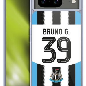 Head Case Designs Officially Licensed Newcastle United Football Club Bruno Guimarães 2025/26 Players Home Kit 1st Group Gel Case [Military Grade Protection] Compatible With Google Pixel 8