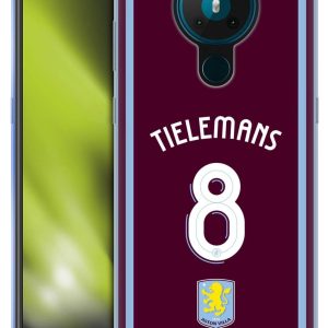 Head Case Designs Officially Licensed Aston Villa Football Club Youri Tielemans 2024/25 Crest Player Kit Gel Case [Military Grade Protection] Compatible With Nokia 5.3