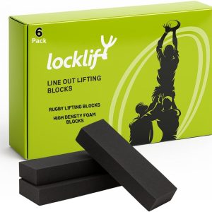Rugby Lineout Lifting Blocks – Pack of 6 or 50 – Foam Rugby Blocks for Lineout Training – Compatible with Rugby Tape, Zinc Oxide Tape, EAB Tape, Strapping & Rugby Accessories for Lifting