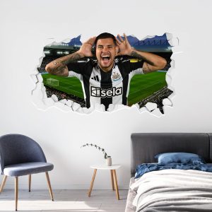 Themed Newcastle United Football Club - Bruno 24/25 Broken Wall (90cm width x 50cm height)
