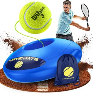 MOVEMATE Tennis-Trainer Set with Wilson® Tennis Ball | Innovative ball game for outdoors, in the garden, in the park for children & adults | Incl. transport bag & exercise videos