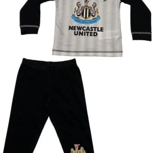 Newcastle United Football Club Boys Pyjamas Ages 12 Months to 4 Years (UK, Age, 2 Years, 3 Years) Black
