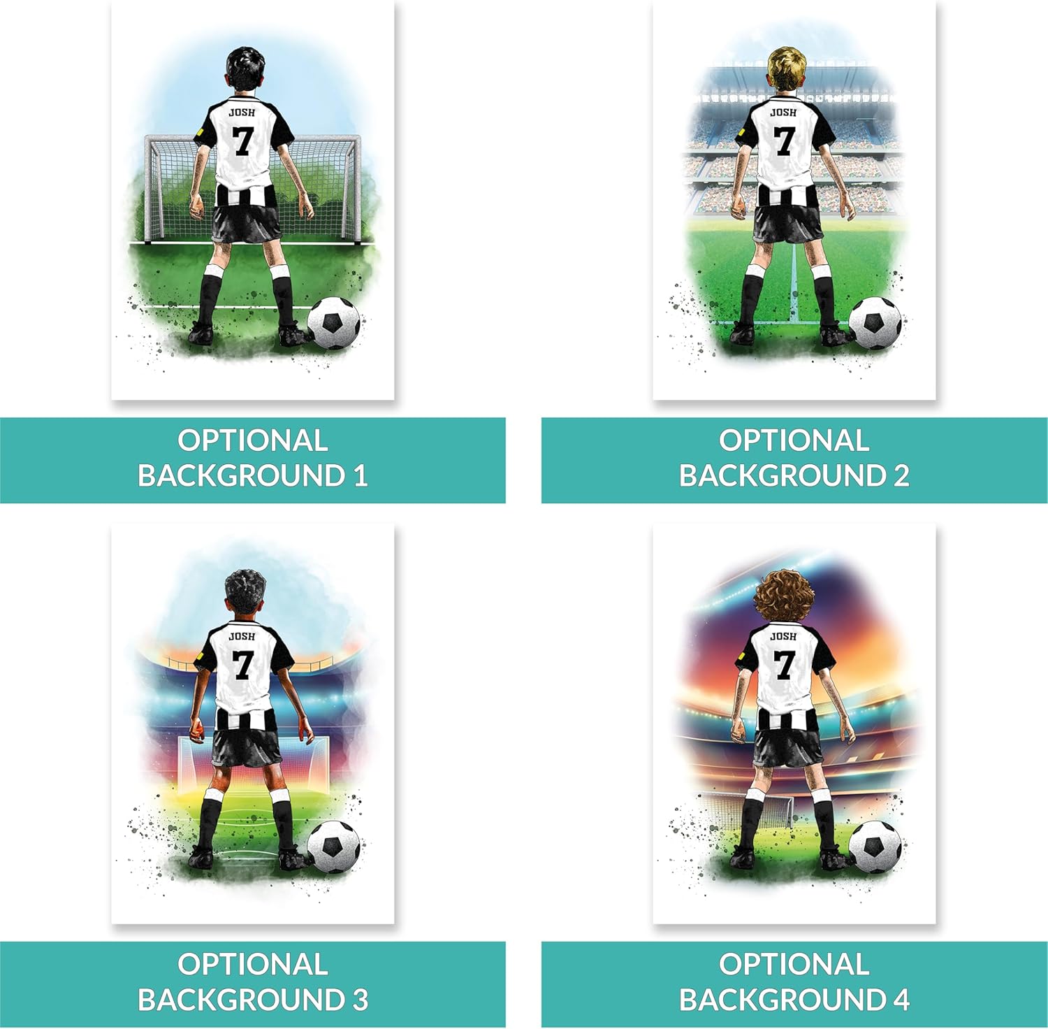 Personalised Newcastle United Football Gifts for Boys - Newcastle Football Poster for Boys Bedroom (Fine Art Print (Unframed)) - Image 4