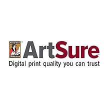 ArtSure logo with slogan 'Digital print quality you can trust'. Includes a small icon of a painter.
