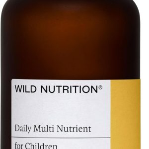 WILD NUTRITION Food-Grown Kids Daily Multi Nutrient | Kids Multivitamin with B Vitamins, Magnesium, Zinc, Vitamin D, and More to Support Immunity, Bones, and Cognitive Development | 60 Capsules