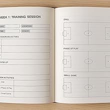 Open notebook or planner showing geometric sketches and diagrams with blank form fields and grid layouts.