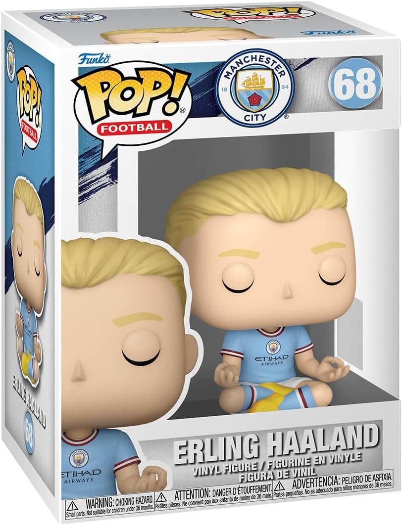 Funko POP! Football: Manchester City FC - Erling Haaland - Celebration Pose - Collectable Vinyl Figure - Gift Idea - Official Merchandise - Toys For Kids & Adults - Model Figure for Collectors