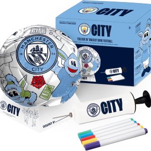 Hy-Pro Officially Licensed Scribble Ball – Colour in Football with 5 Colouring Pens, Stand & Pump, Football Toys, Gifts for Boys and Girls 3+