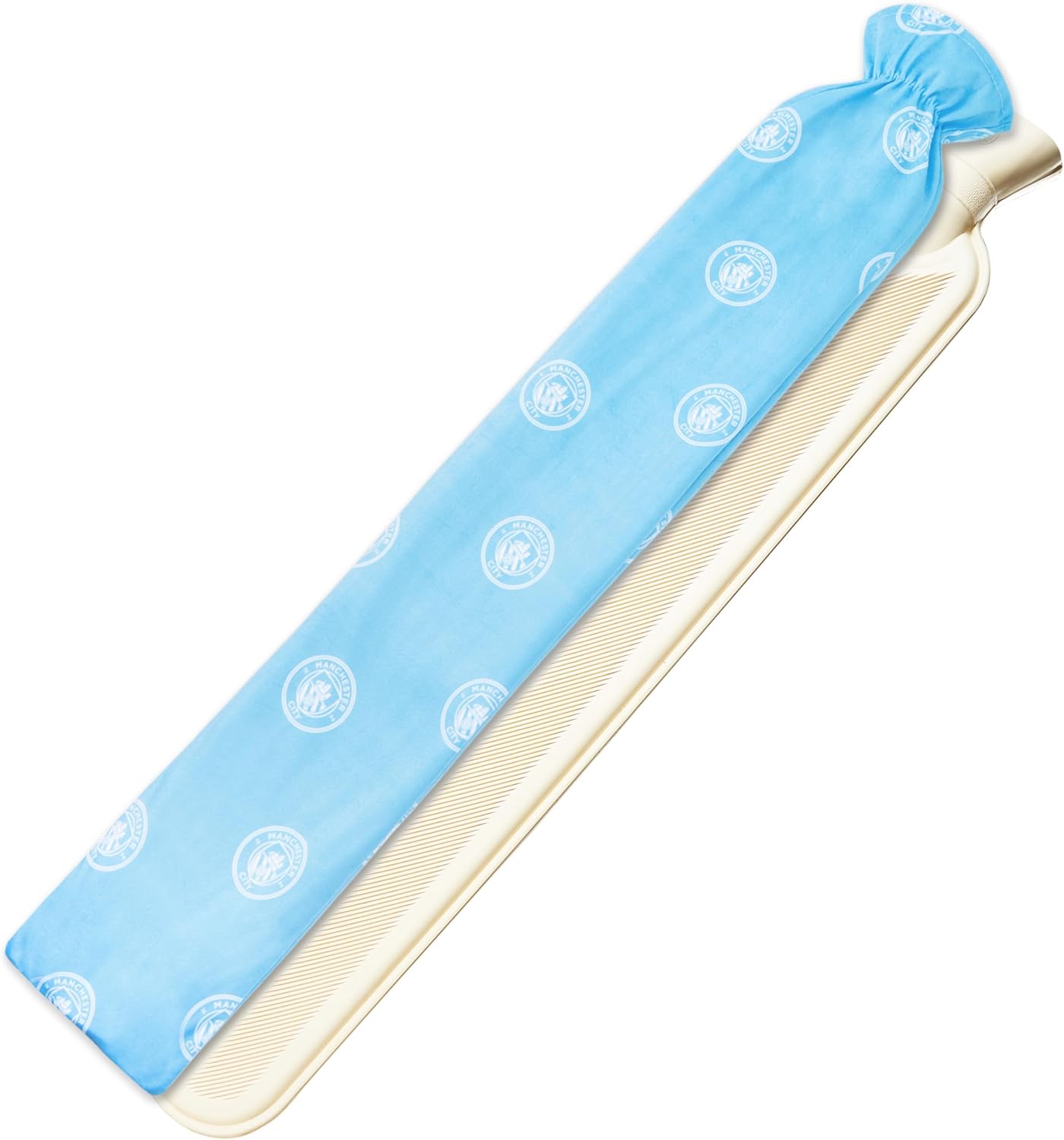 Manchester City F.C. Long Hot Water Bottle with Soft Cover 2L - Gifts for Him (Blue Long)