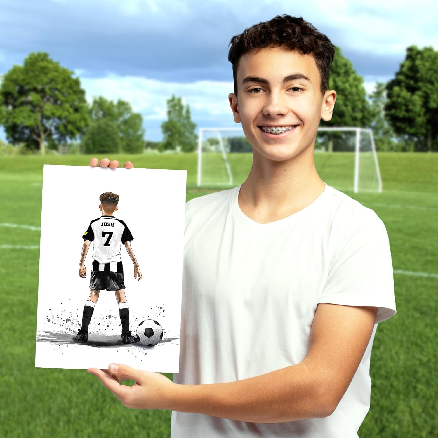 Personalised Newcastle United Football Gifts for Boys - Newcastle Football Poster for Boys Bedroom (Fine Art Print (Unframed)) - Image 2