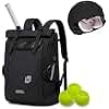 Professional Tennis Bags for Women Men, Tennis Bag Tennis Backpack Holds 2 Rackets, Tennis Backpack with Shoe Compartment Hold Pickleball Paddles, Badminton Racquet, Balls and Other Accessories