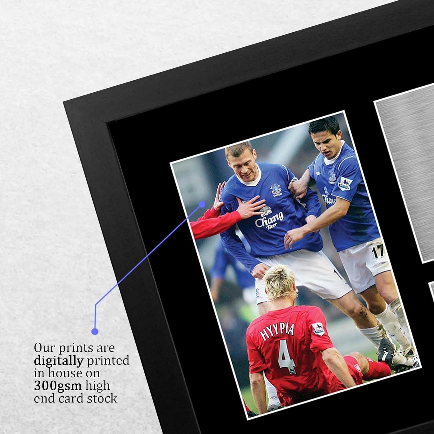 HWC Trading Duncan Ferguson Gift Signed FRAMED A4 Printed Autograph Everton Gifts Photo Display - Image 4