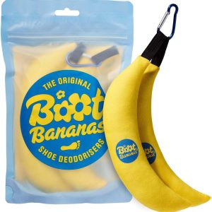 Boot Bananas Original Shoe Deodorisers – Banana-Shaped Fresheners to Fight Footwear Funk – Eco-Friendly, Reusable Odour Fighters for Trainers, Boots & Smelly Kit – Combat Stink & Stay Fresh 6-12 mo
