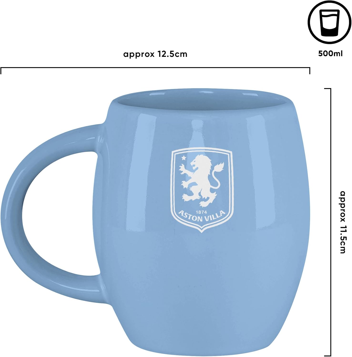 FOCO Officially Licensed Aston Villa FC Sky Blue Tea Tub Mug - Image 3