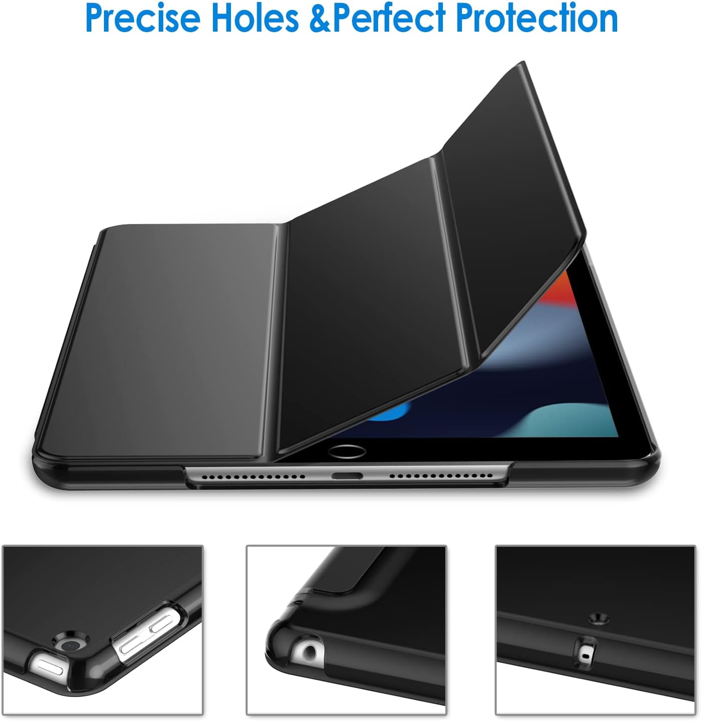 JETech Case for iPad 9/8/7 (10.2-Inch, 2021/2020/2019 Model, 9th/8th/7th Generation), Auto Wake/Sleep (Black) - Image 3