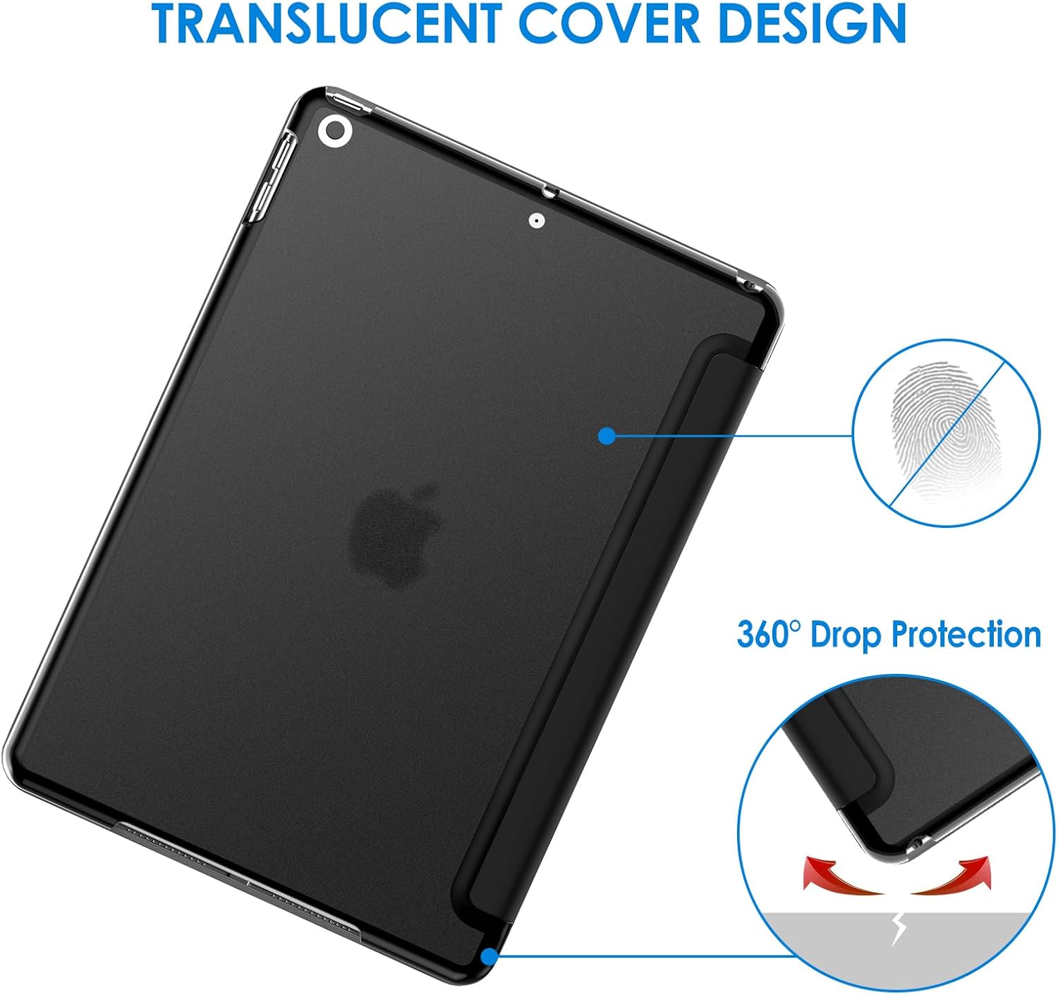 JETech Case for iPad 9/8/7 (10.2-Inch, 2021/2020/2019 Model, 9th/8th/7th Generation), Auto Wake/Sleep (Black) - Image 4