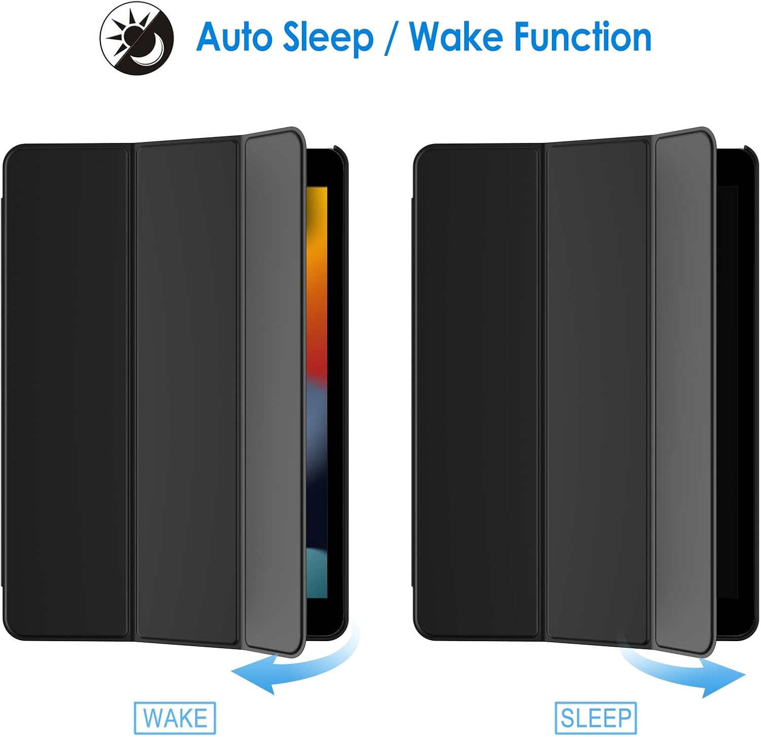 JETech Case for iPad 9/8/7 (10.2-Inch, 2021/2020/2019 Model, 9th/8th/7th Generation), Auto Wake/Sleep (Black) - Image 7