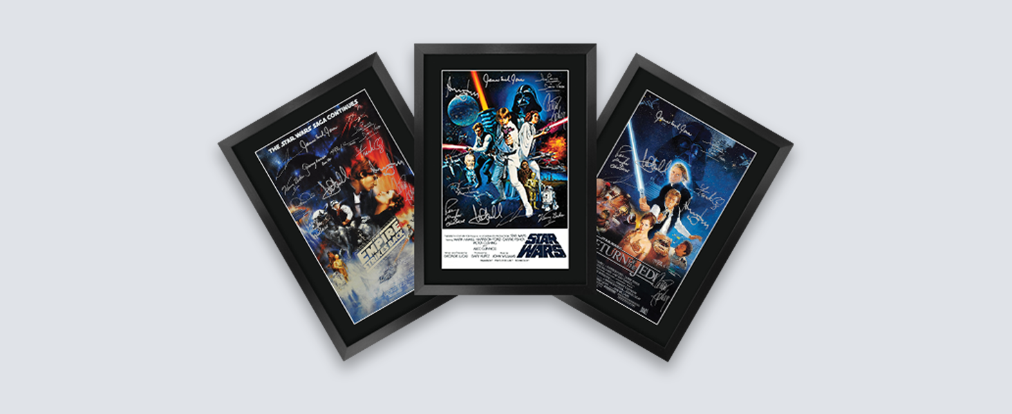 Multiple tablet devices displaying movie or video content laid out against gray background, showing various digital media screens.