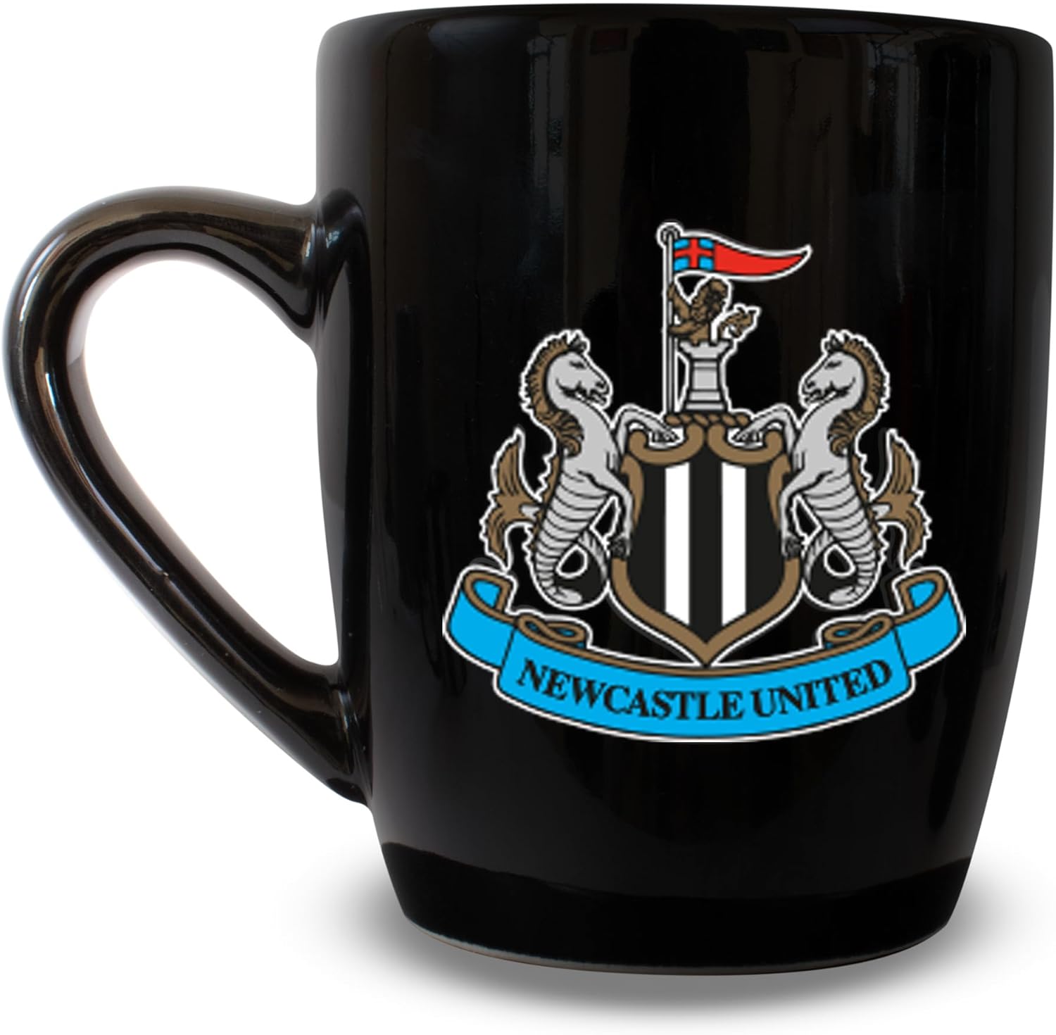 Hy-Pro Officially Licensed Newcastle United F.C. Tea Mug – Ceramic, Tea, Coffee, Hot Chocolate, Cup, Merchandise, The Magpies, Great Football Gift Idea, for Kids and Adults