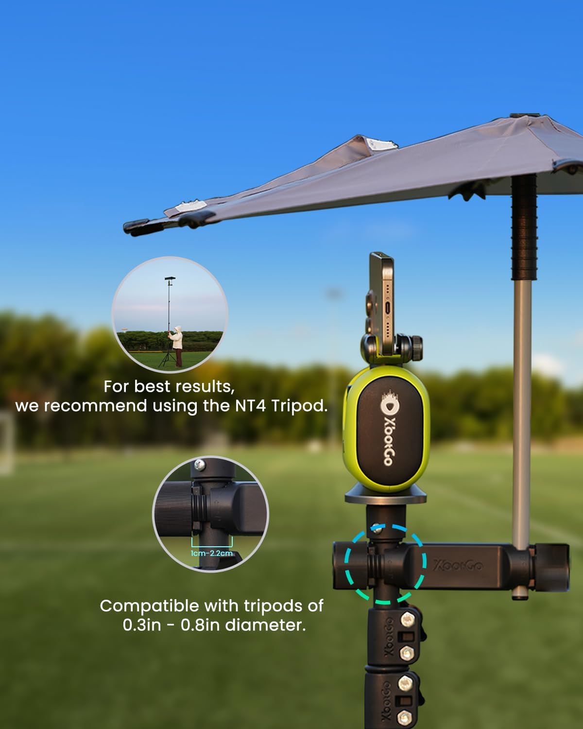 XbotGo Weather Guard Umbrella – Durable, Lightweight Protection for Outdoor Sports, Safeguards Gimbal/Chameleon from Rain, Wind, and UV Rays – Ideal for Enthusiasts - Image 3