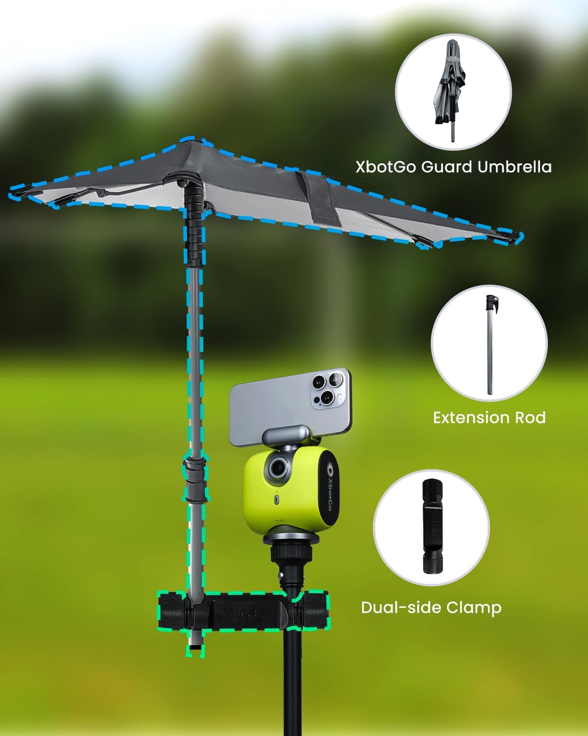 XbotGo Weather Guard Umbrella – Durable, Lightweight Protection for Outdoor Sports, Safeguards Gimbal/Chameleon from Rain, Wind, and UV Rays – Ideal for Enthusiasts - Image 5