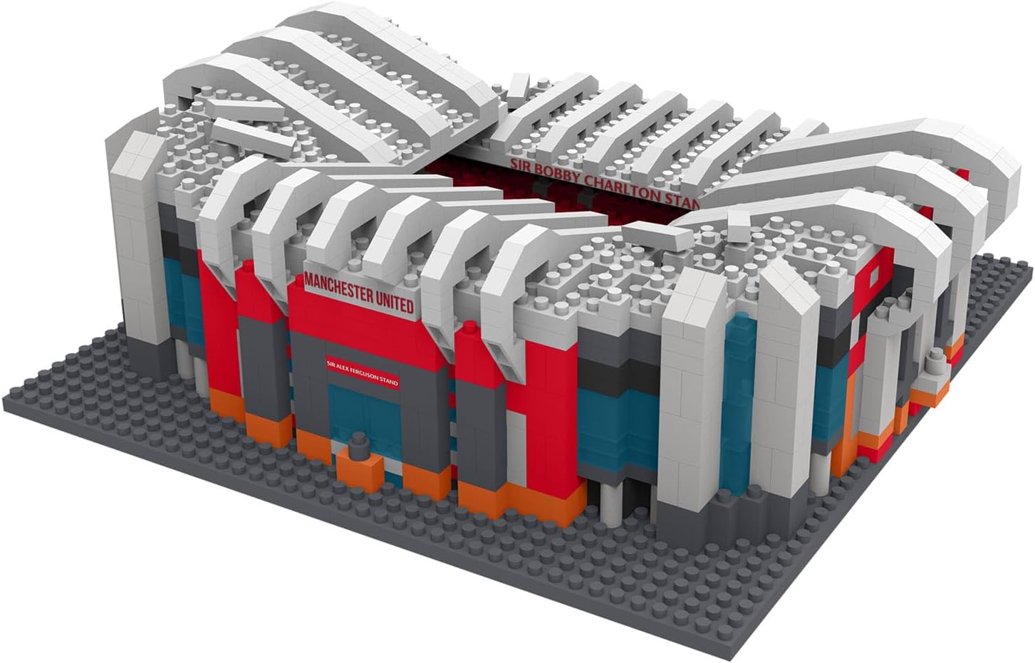 FOCO Officially Licensed Manchester United FC Old Trafford 3D Bricks Mini BRXLZ Football Stadium Construction Set - Premier League Model - 1,526 Pieces - Ages 12+ - Sports Merchandise