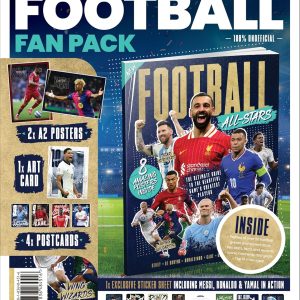 Football Ultimate Fan Gift Pack: Includes "Football All-Stars" Bookazine, 8 Posters, Stickers & Art Cards – Perfect Football Party Bag Filler for Kids - World Cup Gift