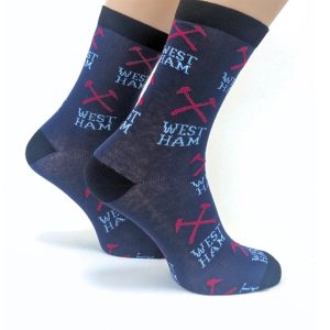 West Ham United FC Print Design Socks - Size 8 - 11