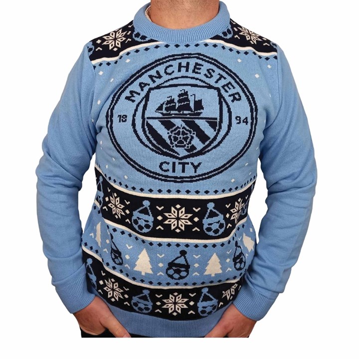 Manchester City FC Christmas Jumper Medium