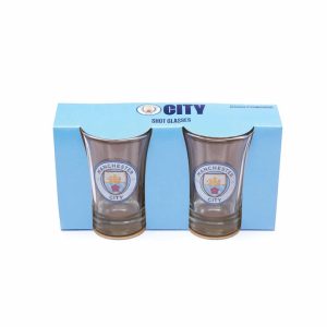 Manchester City FC 2 Pack Shot Glasses