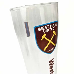 West Ham United FC Slim Pint Glass