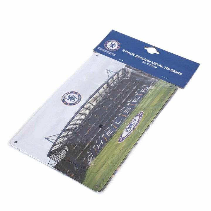 Chelsea FC 2 Pack Metal Stadium Sign