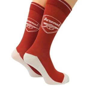 Arsenal FC Crest Red & White Socks - Size 7 - 11