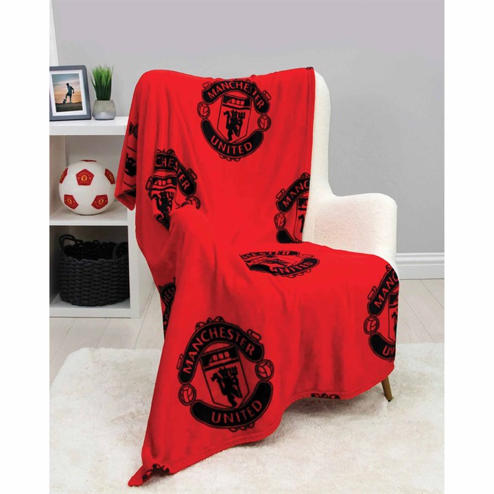 Manchester United FC Crest Fleece Blanket