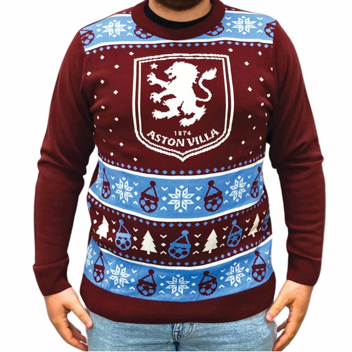 Aston Villa FC Christmas Jumper Large