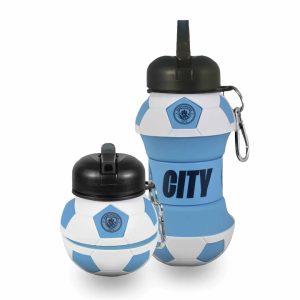 Manchester City FC Collapsible Football Water Bottle